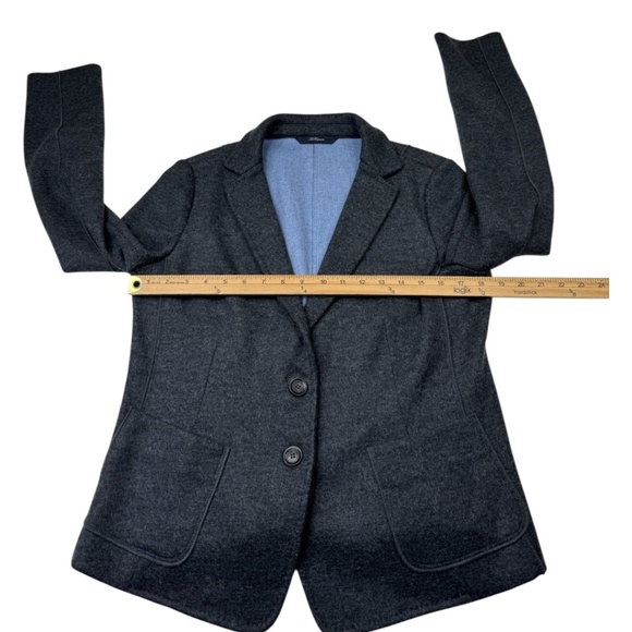 Les Copains Gray Wool Blazer Sz 46 US 10 - Picture 13 of 14